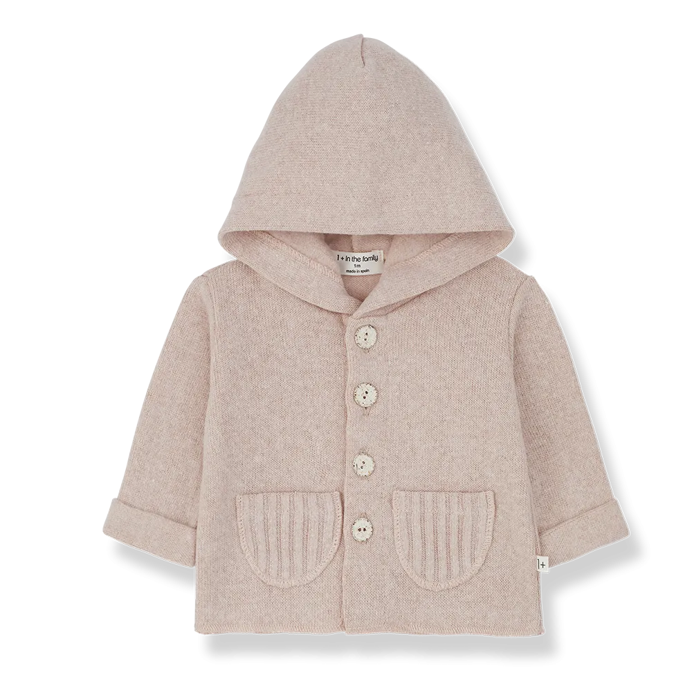 1 in the Family Baby Pink Hooded Jacket