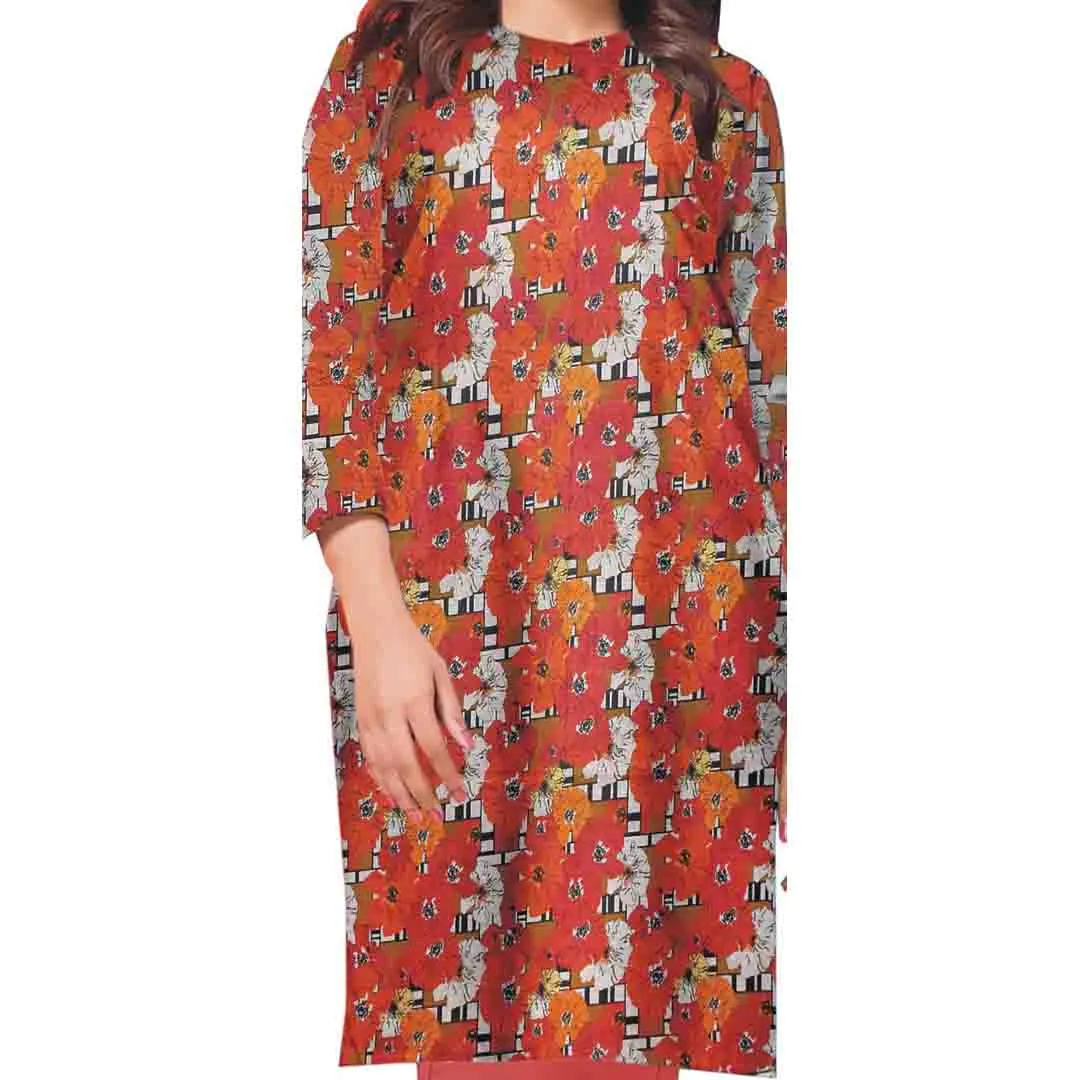 1PC- Unstitched Printed Khaddar Shirt PW8337