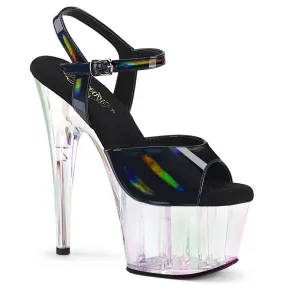 ADORE-709HT Black & Clear Ankle Peep Toe High Heel