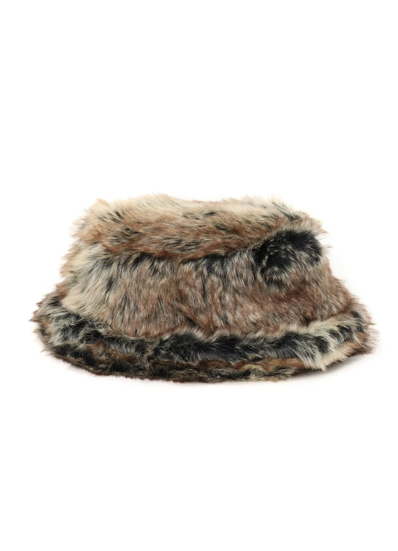 ANIMAL PATTERN ECO FUR BUCKET HAT