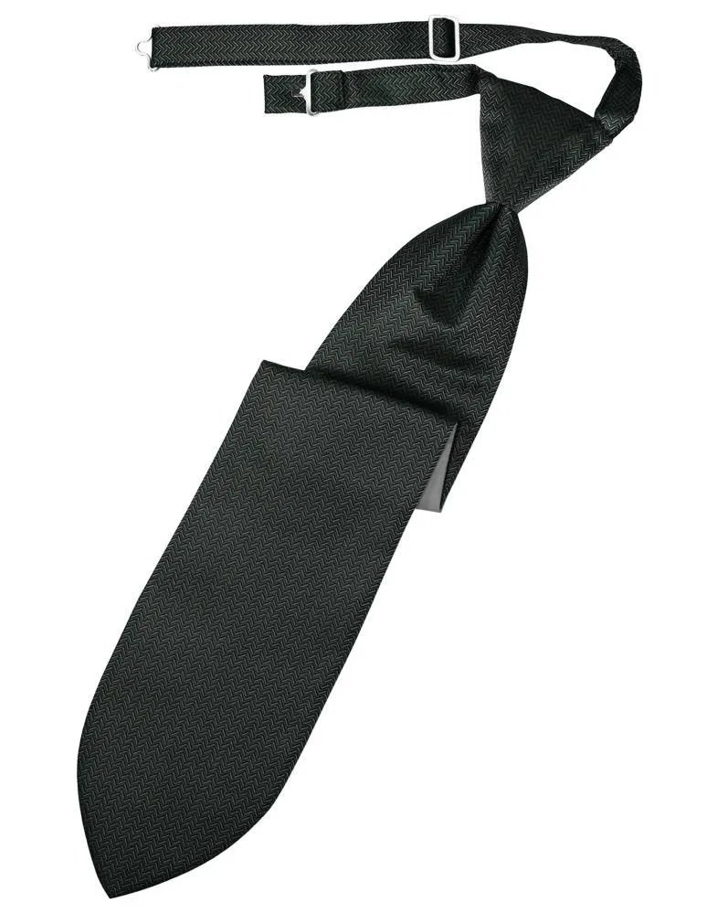 Asphalt Herringbone Necktie