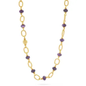 Berry & Bead 24" Chain - Violet Jade