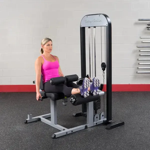 Body Solid PRO SELECT LEG EXTENSION / CURL STATION, 210LB STACK