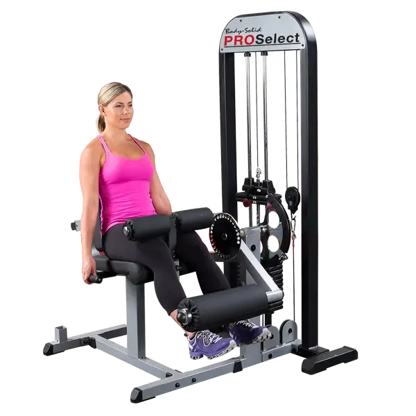 Body Solid PRO SELECT LEG EXTENSION / CURL STATION, 210LB STACK