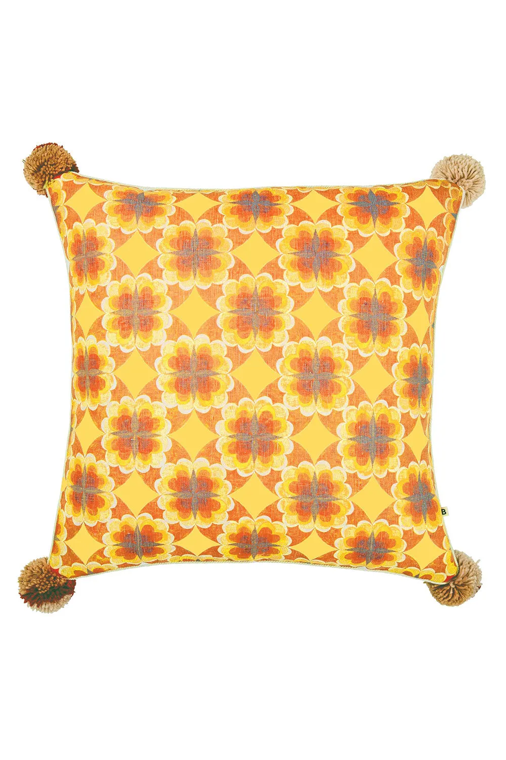 BONNIE & NEIL CINNAMON YELLOW CUSHION