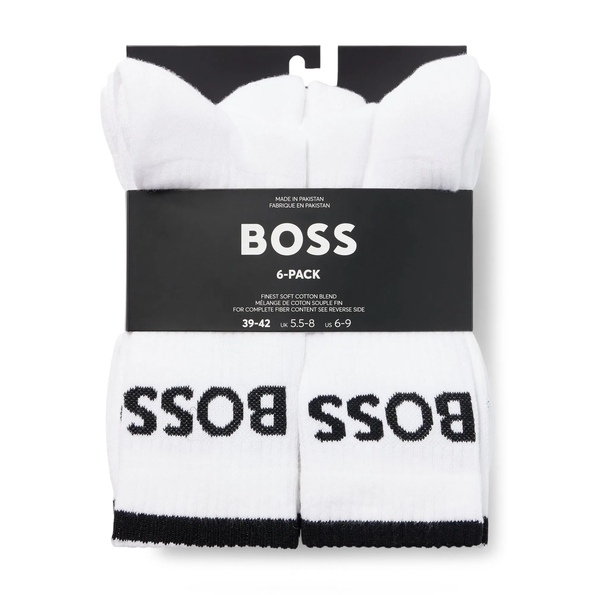 Boss 6 Pack QS Sport Socks - White