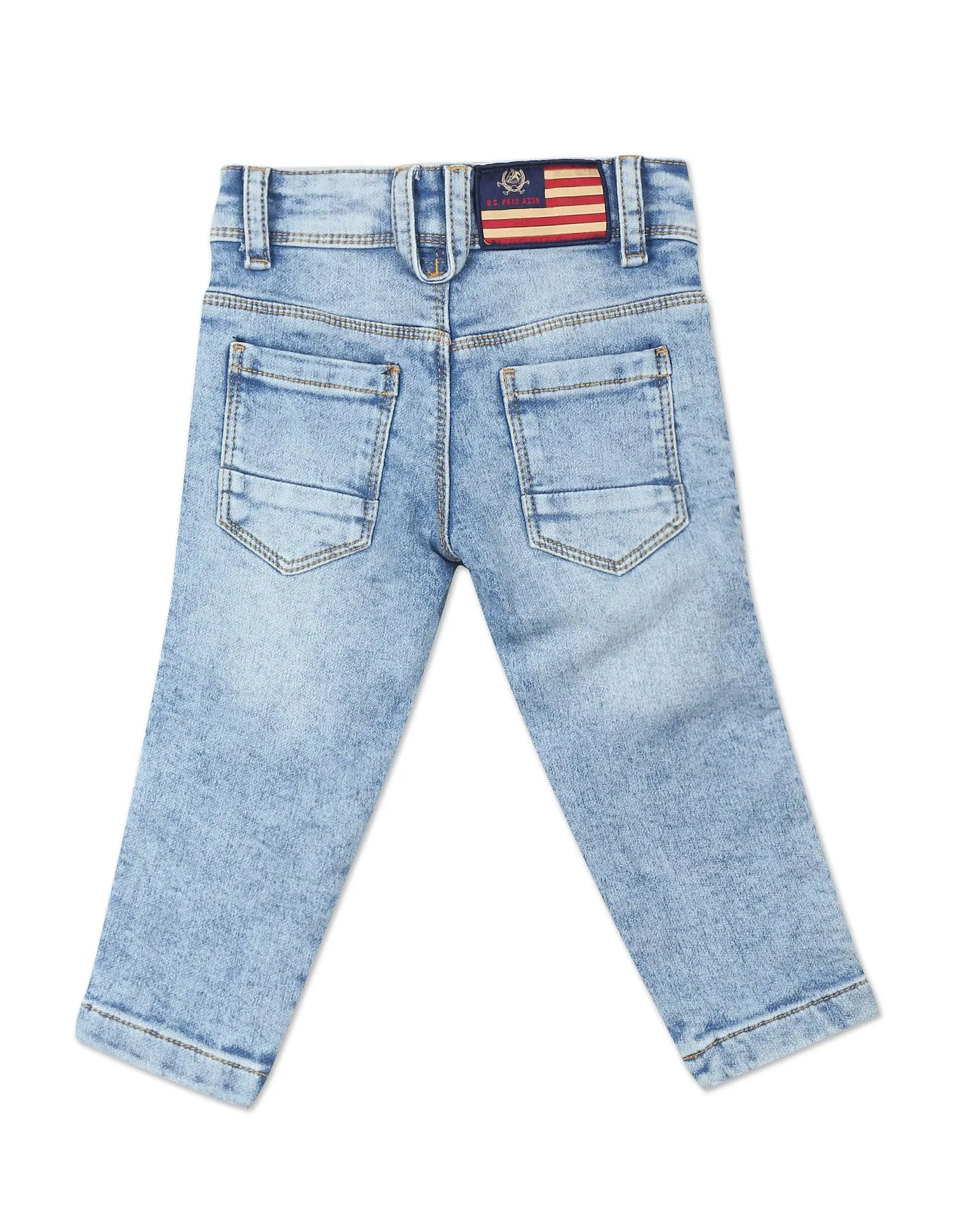 Boys Slim Fit Acid Wash Jeans