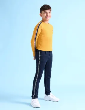 Boys Slim Fit Brand Tape Jeans