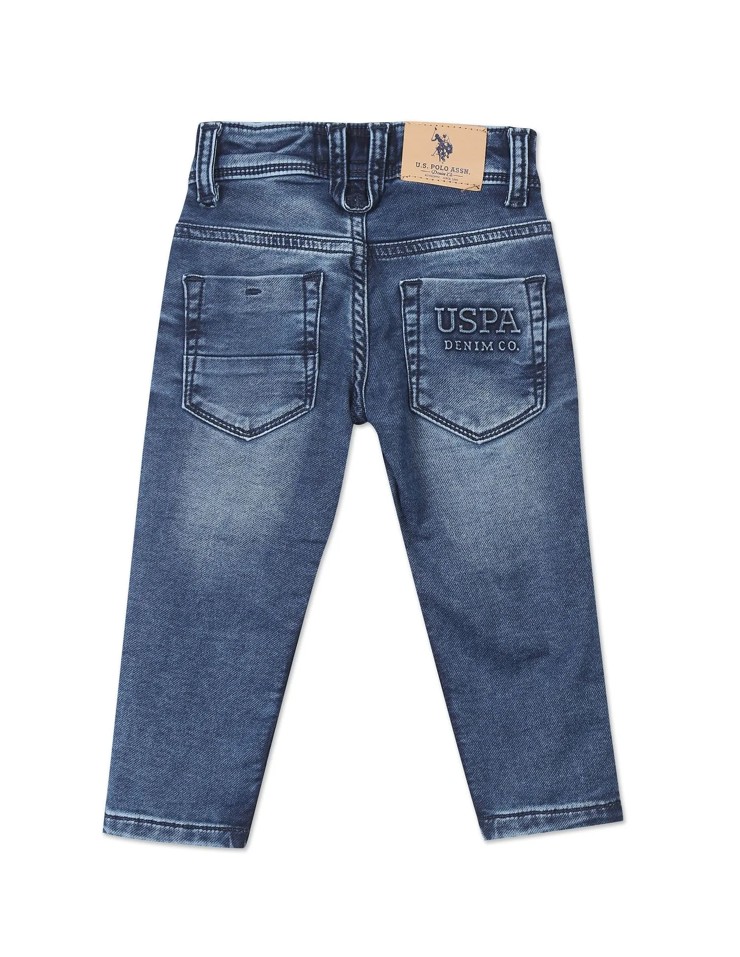 Boys Slim Fit Stone Wash Jeans