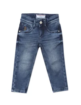 Boys Slim Fit Stone Wash Jeans