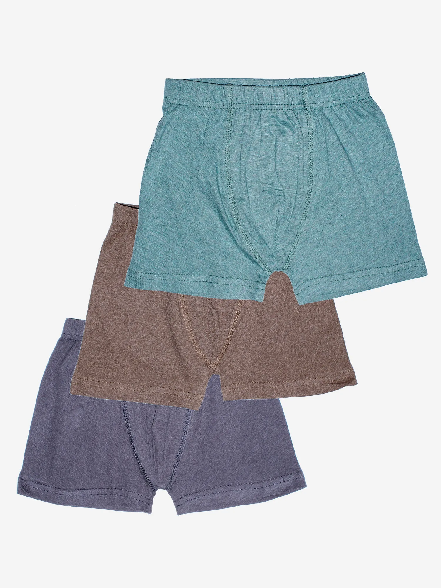 Boys Solid Boxer Shorts Pack Of 3