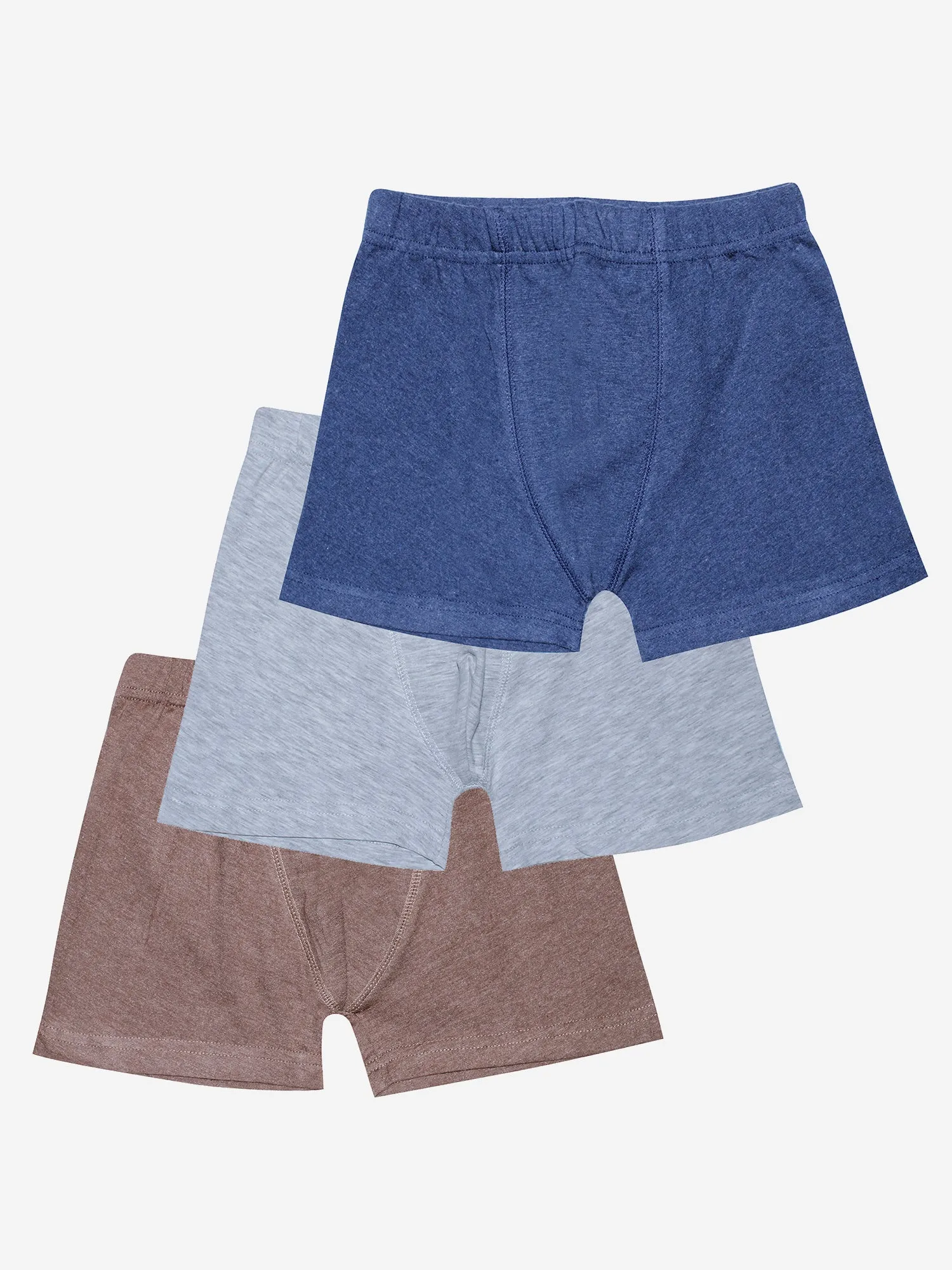 Boys Solid Boxer Shorts Pack Of 3