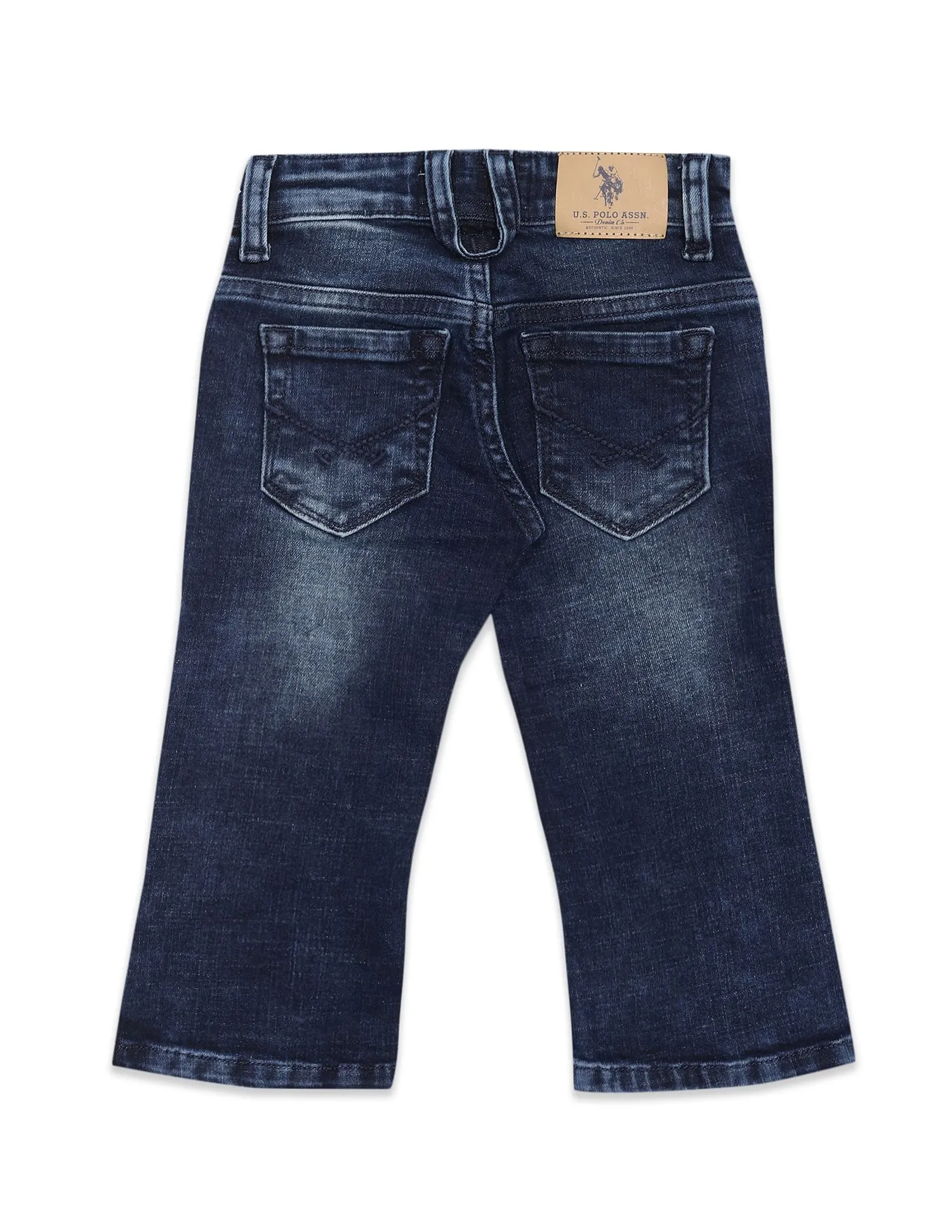 Boys Stone Wash Bootcut Jeans