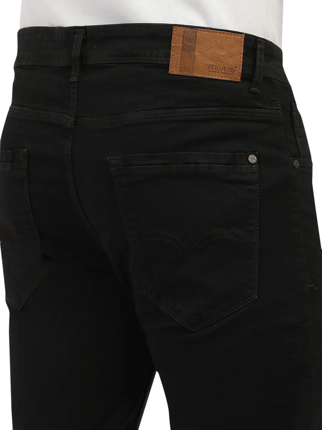 Brown Denim Core Trousers - LOXTON_Brown