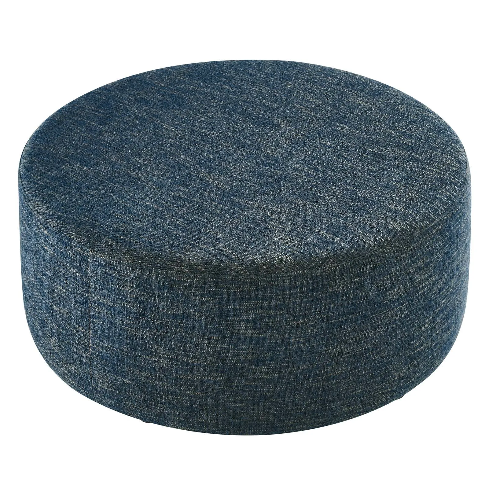 Callum Large 38" Round Woven Heathered Fabric Upholstered Ottoman by Modway