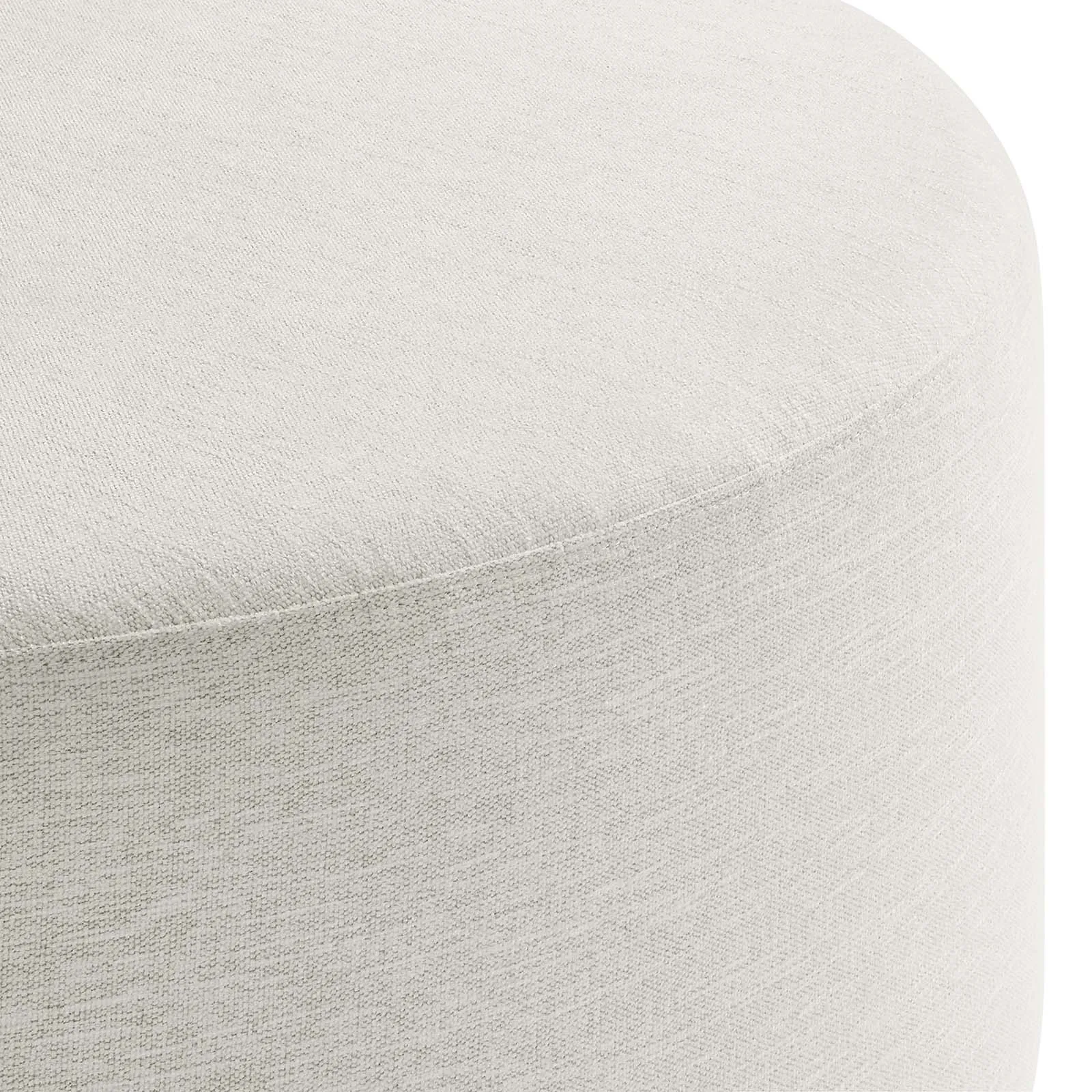 Callum Large 38" Round Woven Heathered Fabric Upholstered Ottoman by Modway