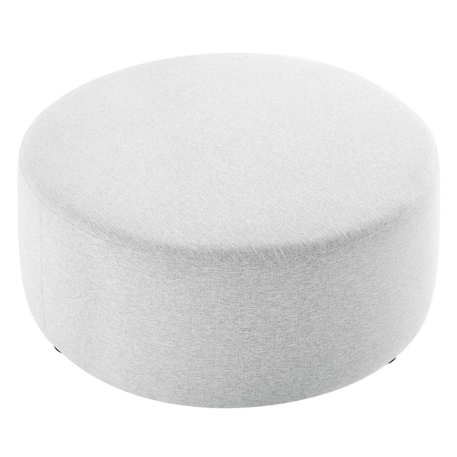 Callum Large 38" Round Woven Heathered Fabric Upholstered Ottoman by Modway