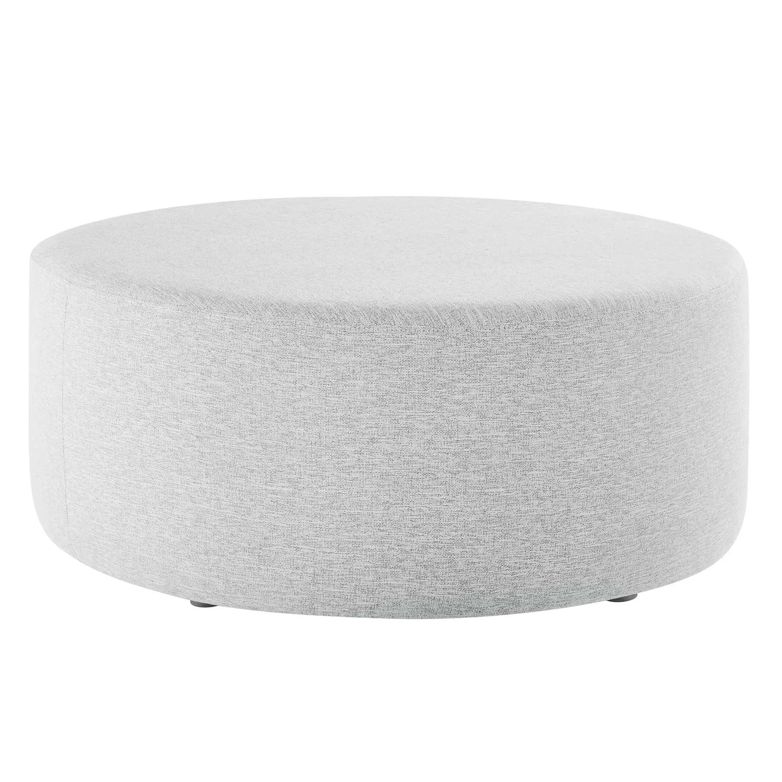 Callum Large 38" Round Woven Heathered Fabric Upholstered Ottoman by Modway