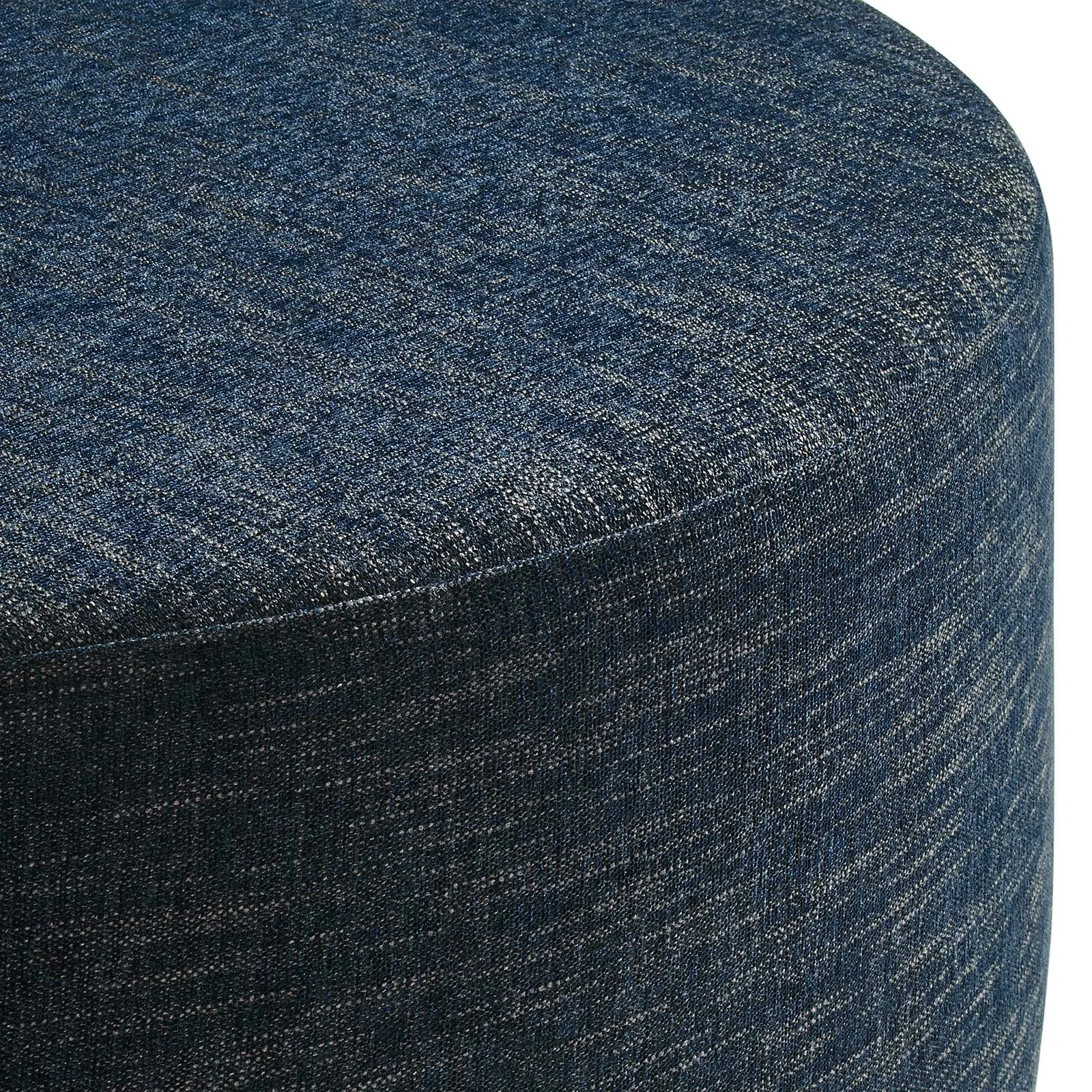 Callum Large 38" Round Woven Heathered Fabric Upholstered Ottoman by Modway