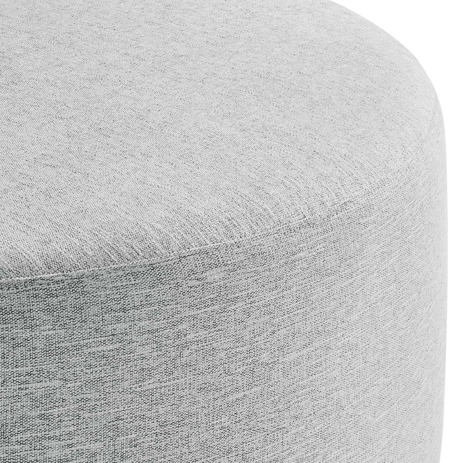 Callum Large 38" Round Woven Heathered Fabric Upholstered Ottoman by Modway