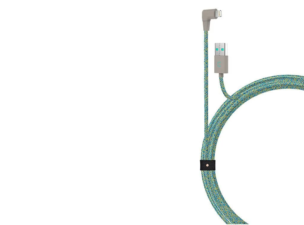 Candywirez - 7FT Woven Lightning Cable with Leather Strap