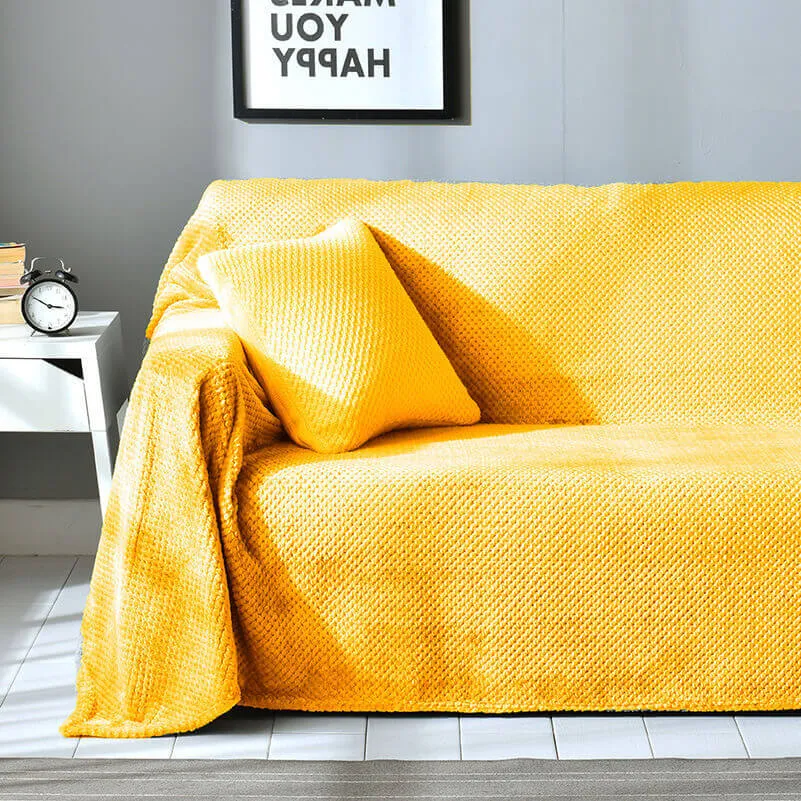 Cozy Home Velvet Couch Cover Pineapple Pattern Couch Covers