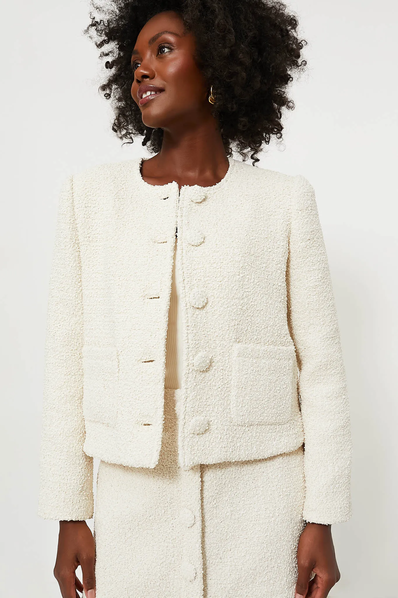 Cream Tweed Marilyn Jacket