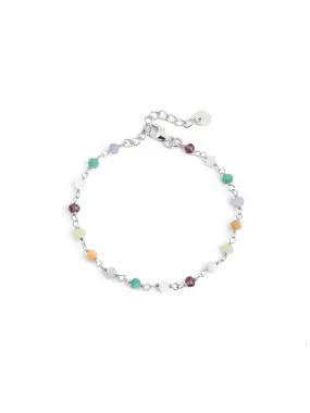 Crystals Colors Silver Bracelet