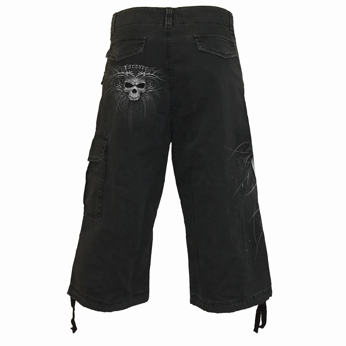 DEATH FOREVER - Vintage Cargo Shorts 3/4 Long Black