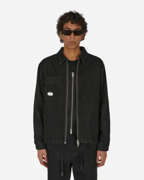 Denim Drop Shirt Jacket Black