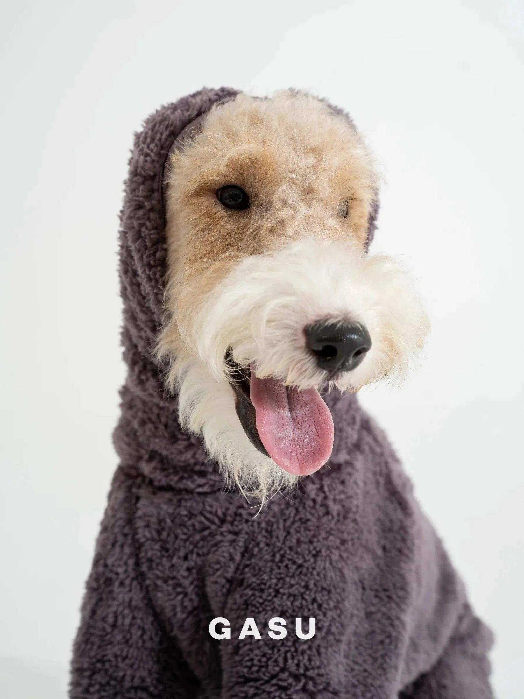 Double-sided Anti-static Fleece Dog Jumpsuit | Raisin