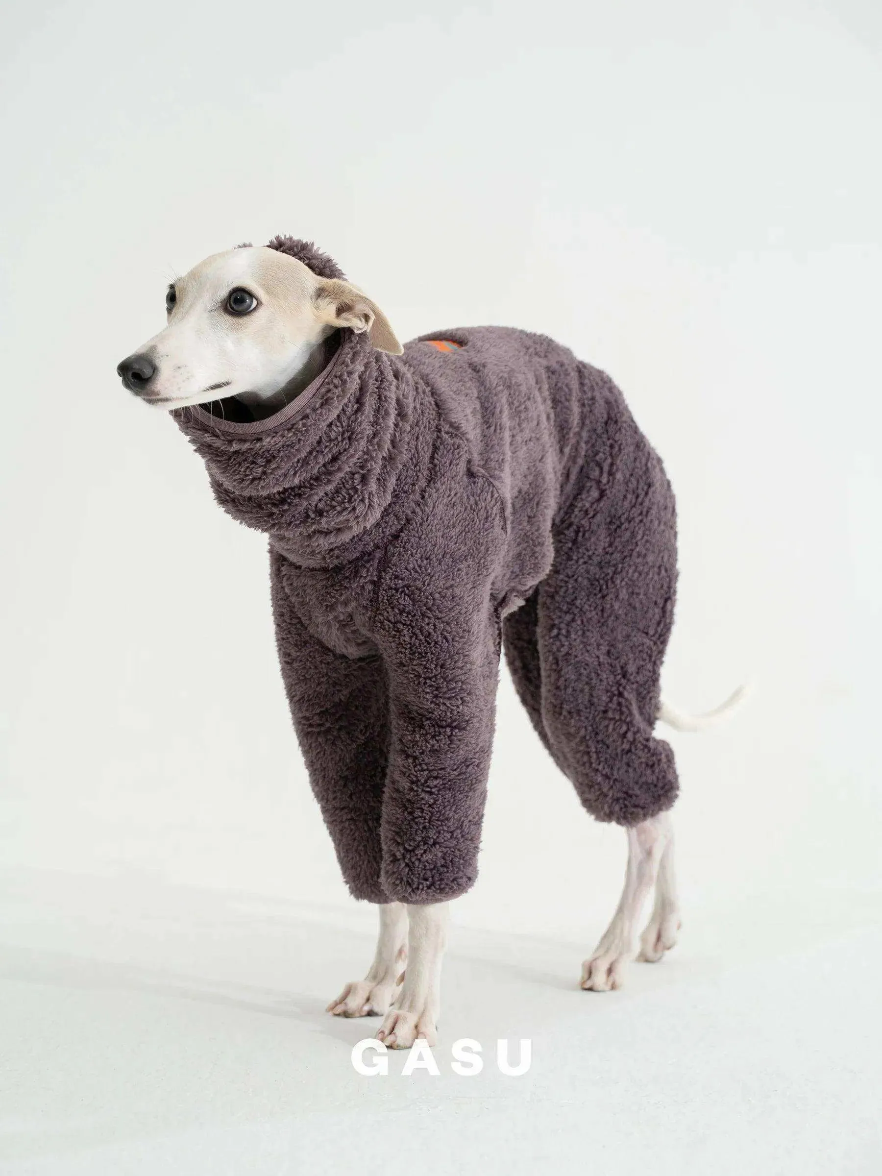 Double-sided Anti-static Fleece Dog Jumpsuit | Raisin