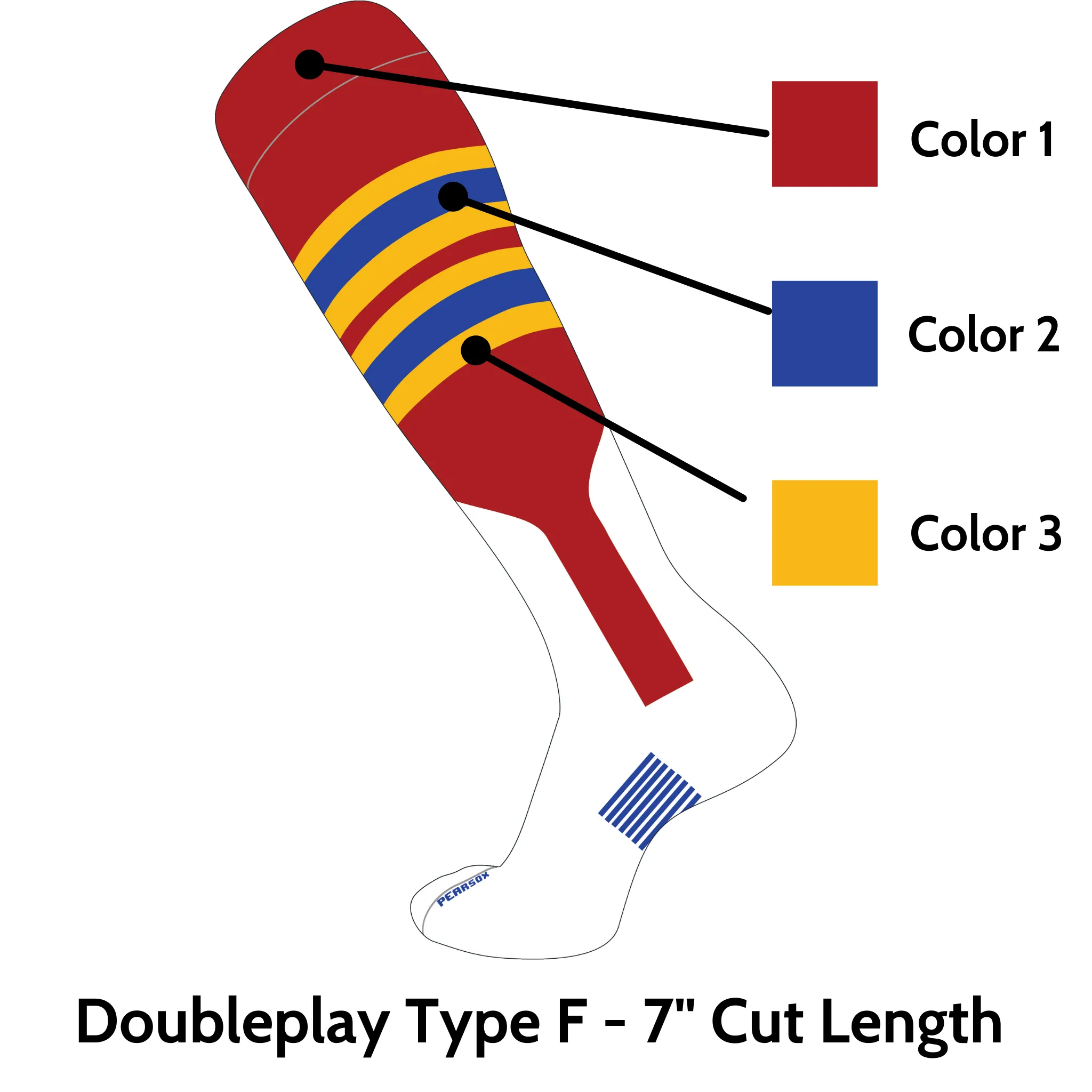 Doubleplay Custom Stirrup Sock Type F