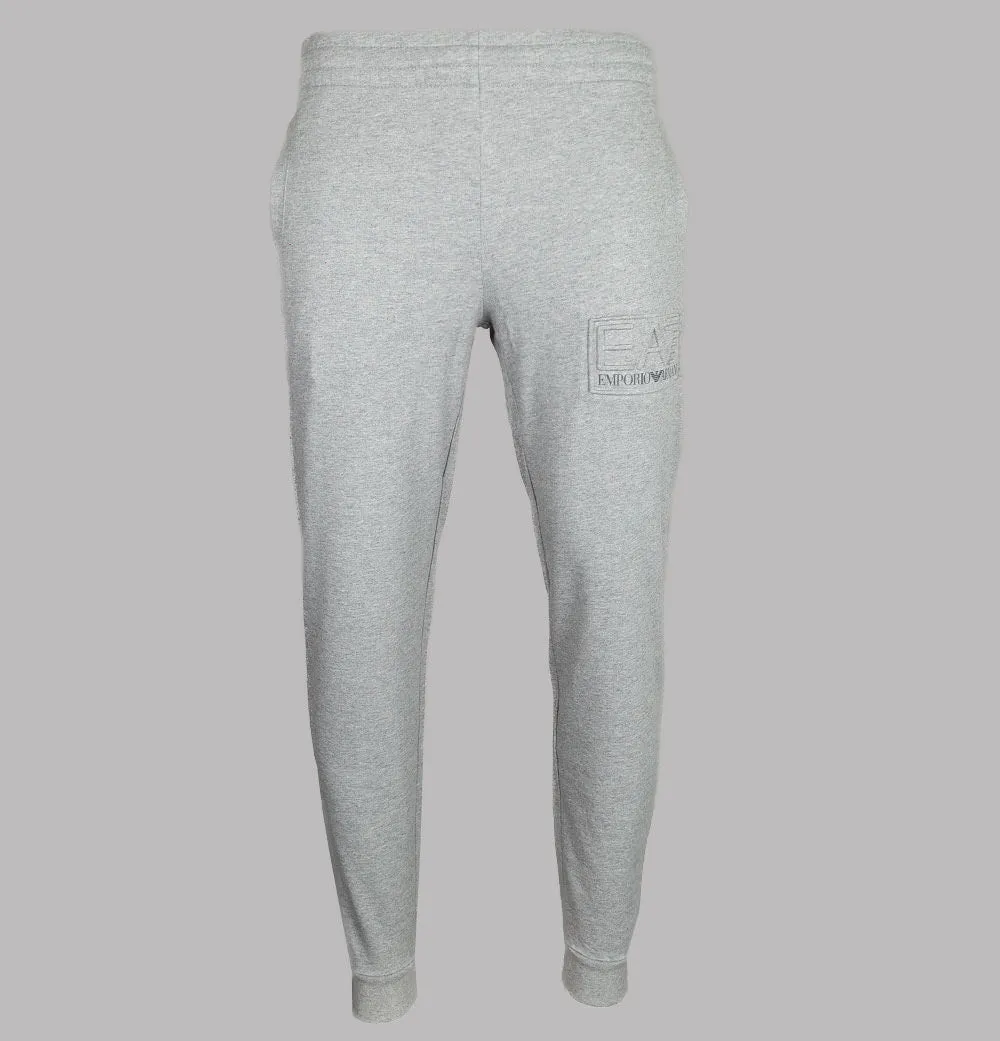 EA7 Bold Raised Logo Joggers Grey