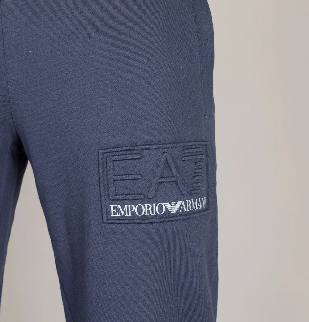 EA7 Bold Raised Logo Joggers Navy Blue