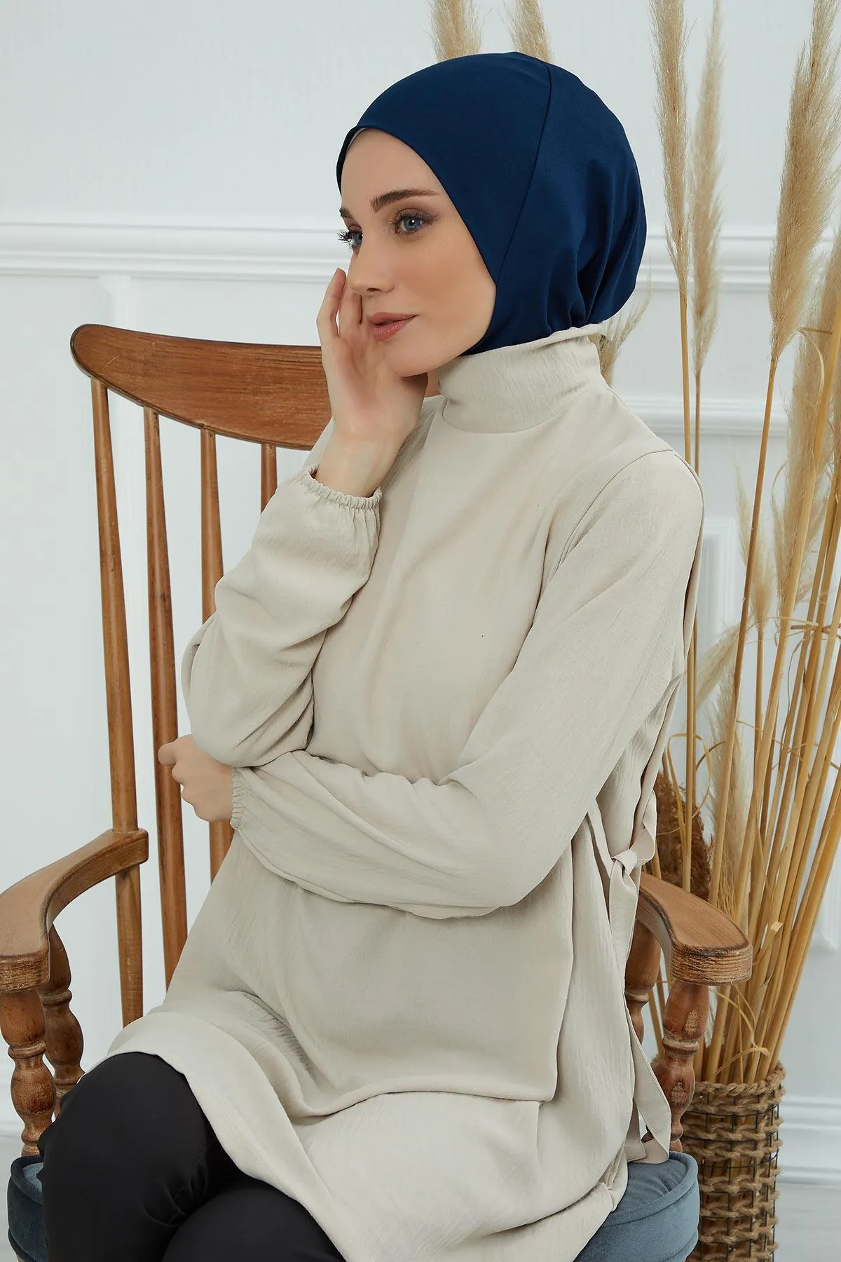 Easy Wear Instant Turban Bonnet for Women, Practical Inner Turban Cap, Quick Wear Instant Hijab Bonnet, Ready Hijab Head Wrap Under Cap,TB-5