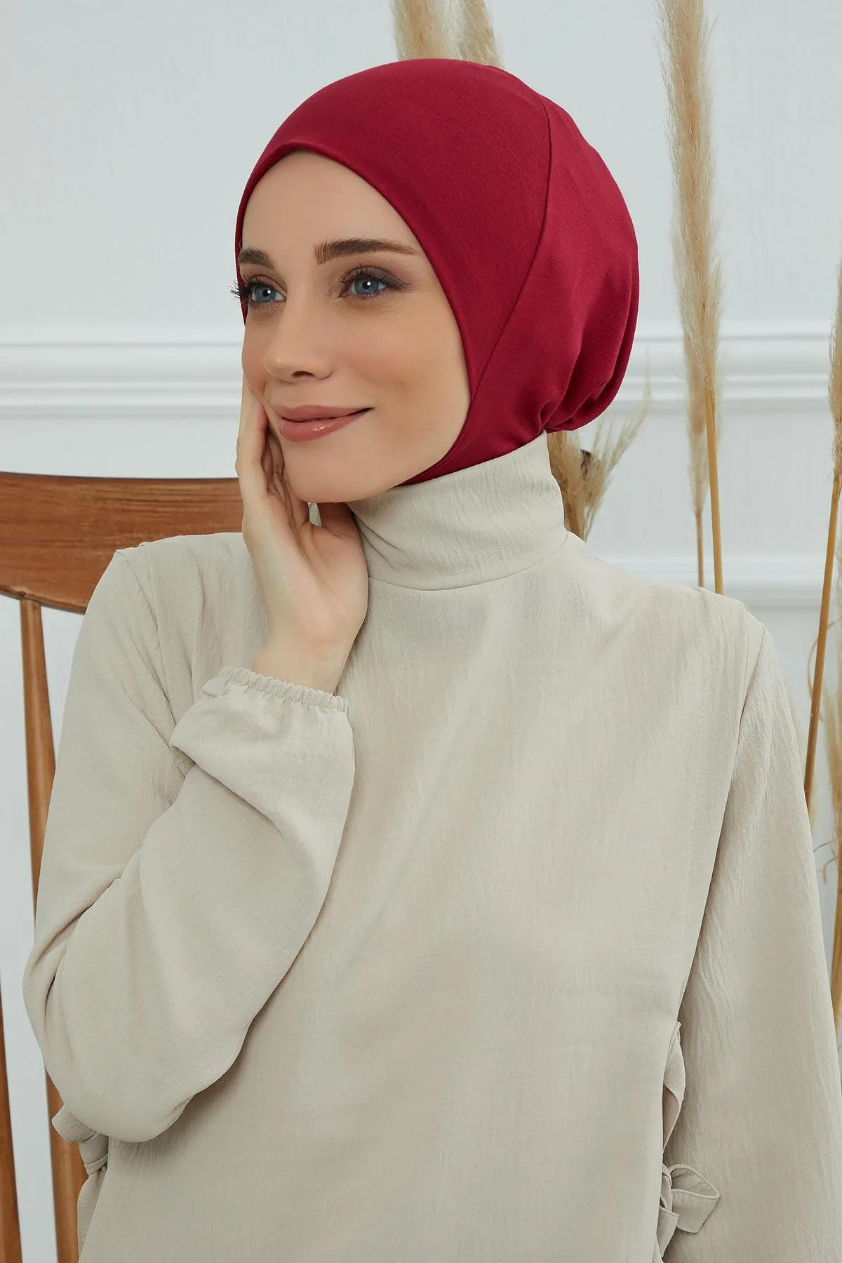 Easy Wear Instant Turban Bonnet for Women, Practical Inner Turban Cap, Quick Wear Instant Hijab Bonnet, Ready Hijab Head Wrap Under Cap,TB-5