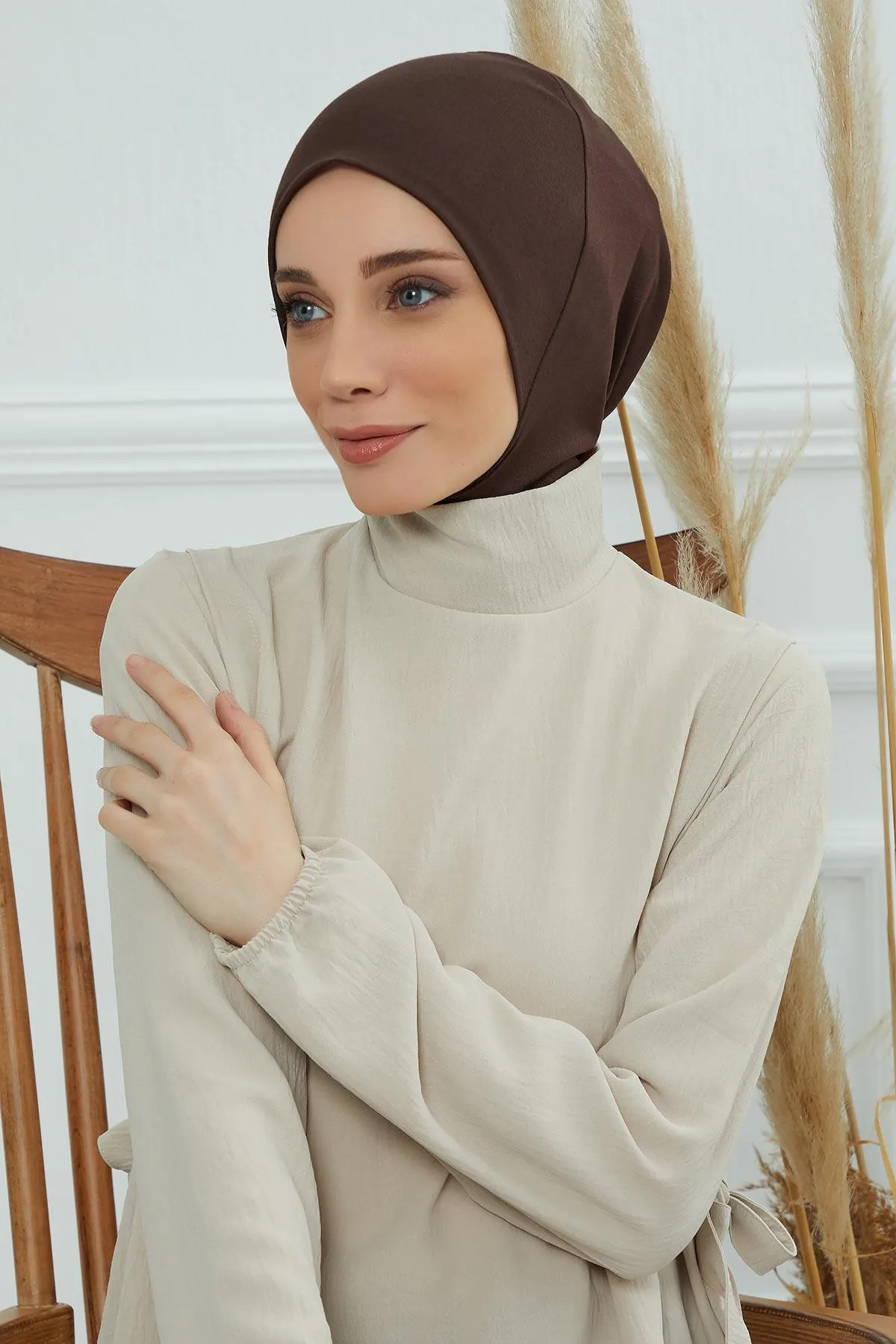 Easy Wear Instant Turban Bonnet for Women, Practical Inner Turban Cap, Quick Wear Instant Hijab Bonnet, Ready Hijab Head Wrap Under Cap,TB-5