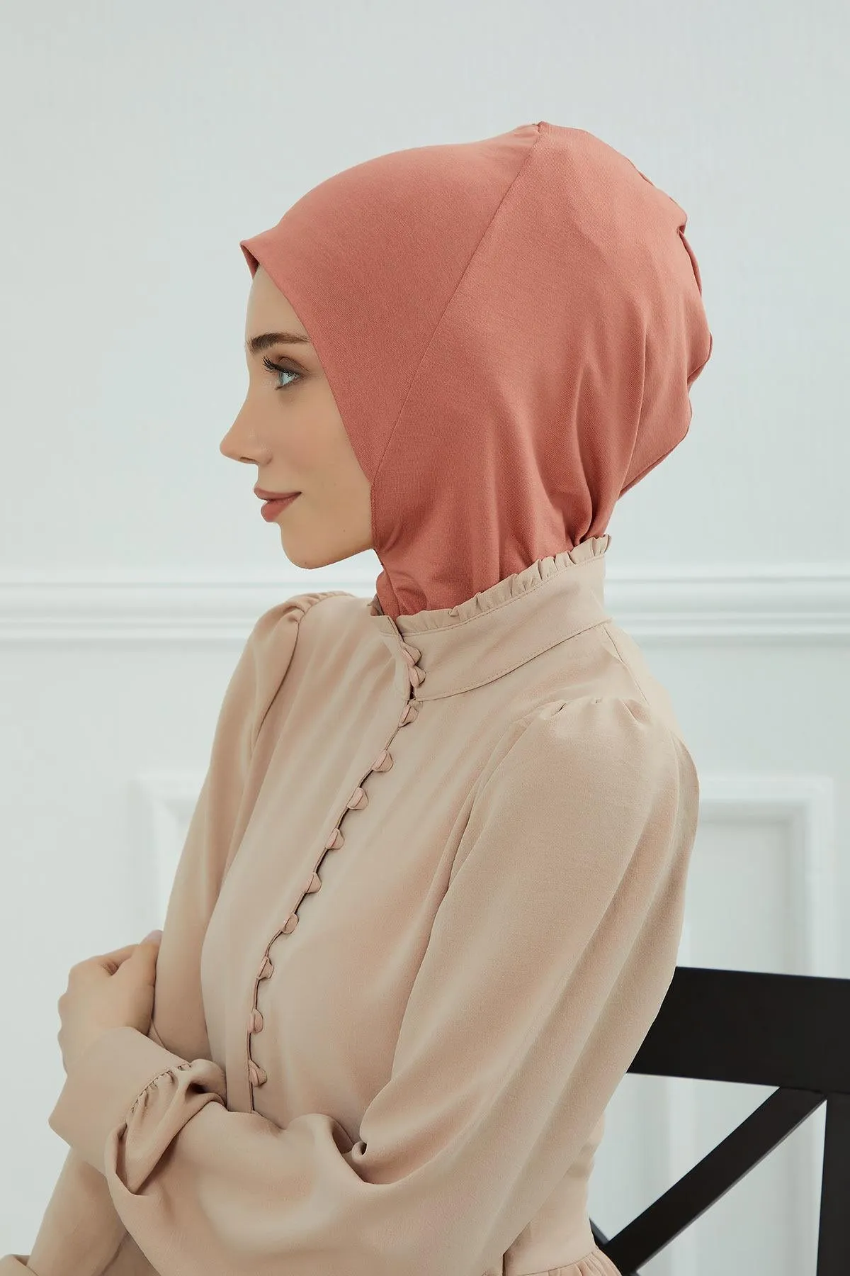 Easy Wear Instant Turban Bonnet for Women, Practical Inner Turban Cap, Quick Wear Instant Hijab Bonnet, Ready Hijab Head Wrap Under Cap,TB-5