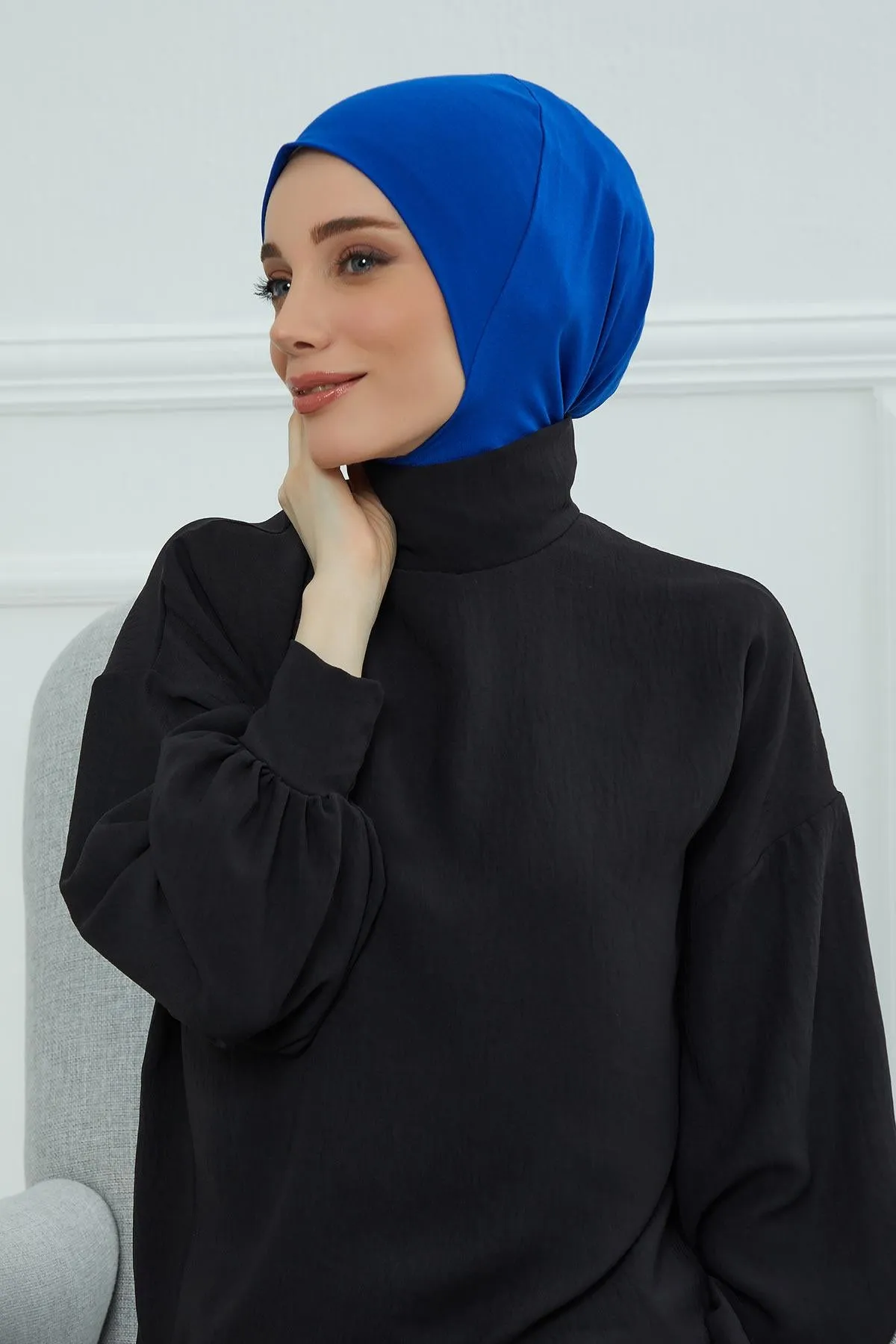 Easy Wear Instant Turban Bonnet for Women, Practical Inner Turban Cap, Quick Wear Instant Hijab Bonnet, Ready Hijab Head Wrap Under Cap,TB-5