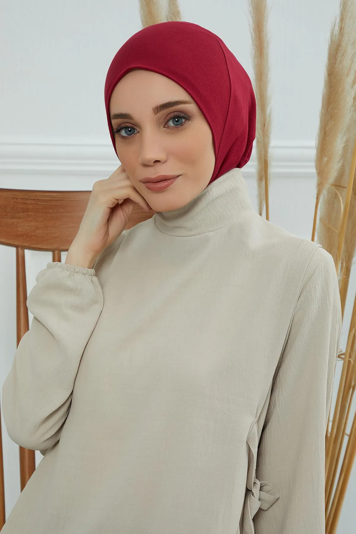 Easy Wear Instant Turban Bonnet for Women, Practical Inner Turban Cap, Quick Wear Instant Hijab Bonnet, Ready Hijab Head Wrap Under Cap,TB-5