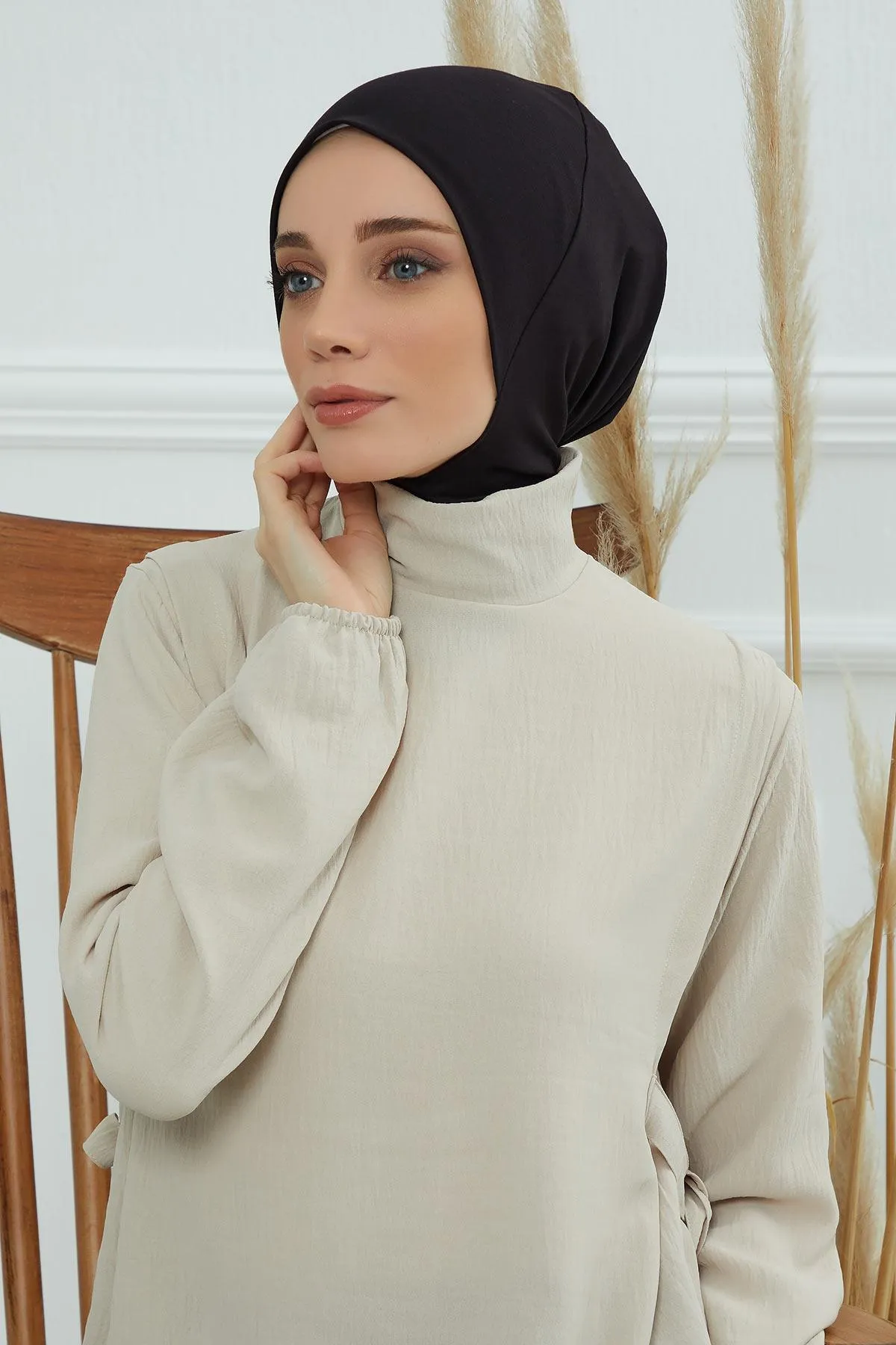 Easy Wear Instant Turban Bonnet for Women, Practical Inner Turban Cap, Quick Wear Instant Hijab Bonnet, Ready Hijab Head Wrap Under Cap,TB-5