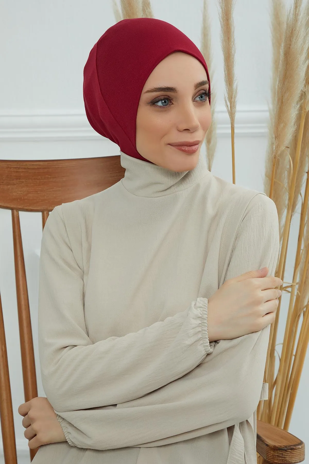 Easy Wear Instant Turban Bonnet for Women, Practical Inner Turban Cap, Quick Wear Instant Hijab Bonnet, Ready Hijab Head Wrap Under Cap,TB-5