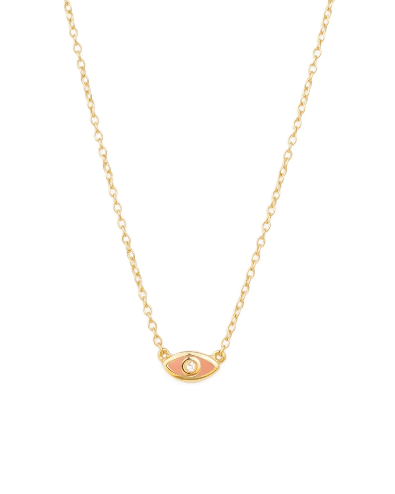 Evil Eye Enamel CZ Necklace