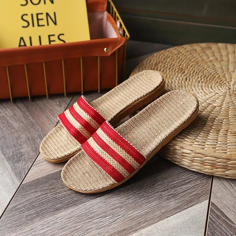 Fashion Indoor Flip Flops Ladies Shoes Womens Sandals Slippers Linen