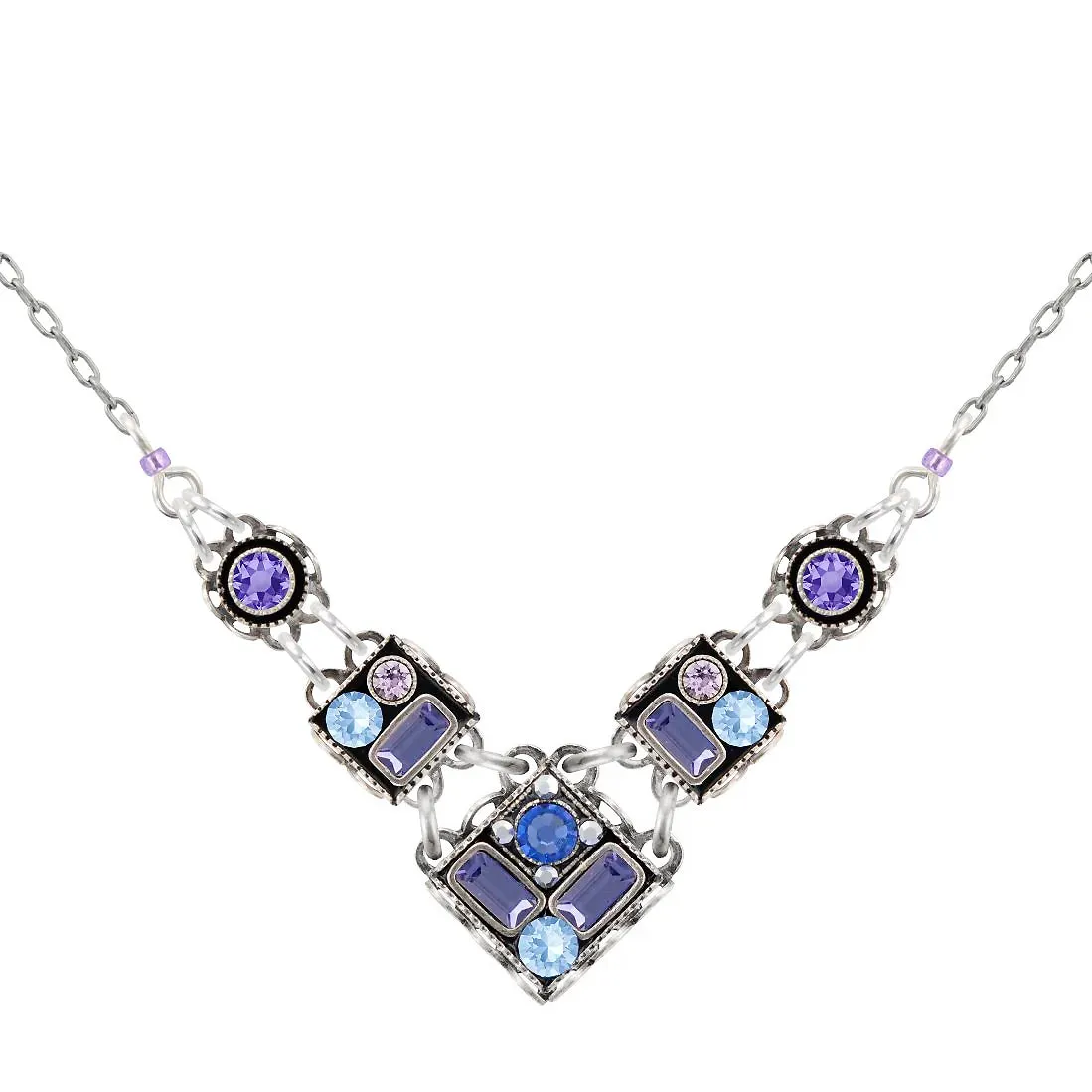 Firefly Mosaics Perfect Architectural Tanzanite Necklace