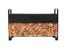 GARVEE 4.3FT Outdoor Firewood Rack with Cover, 1/4 Cord of Firewood, Heavy Duty Firewood Holder & Waterproof Cover for Fireplace, Patio, Log Storage Rack for Firewood 50in*47in*14in Outdoor Indoor