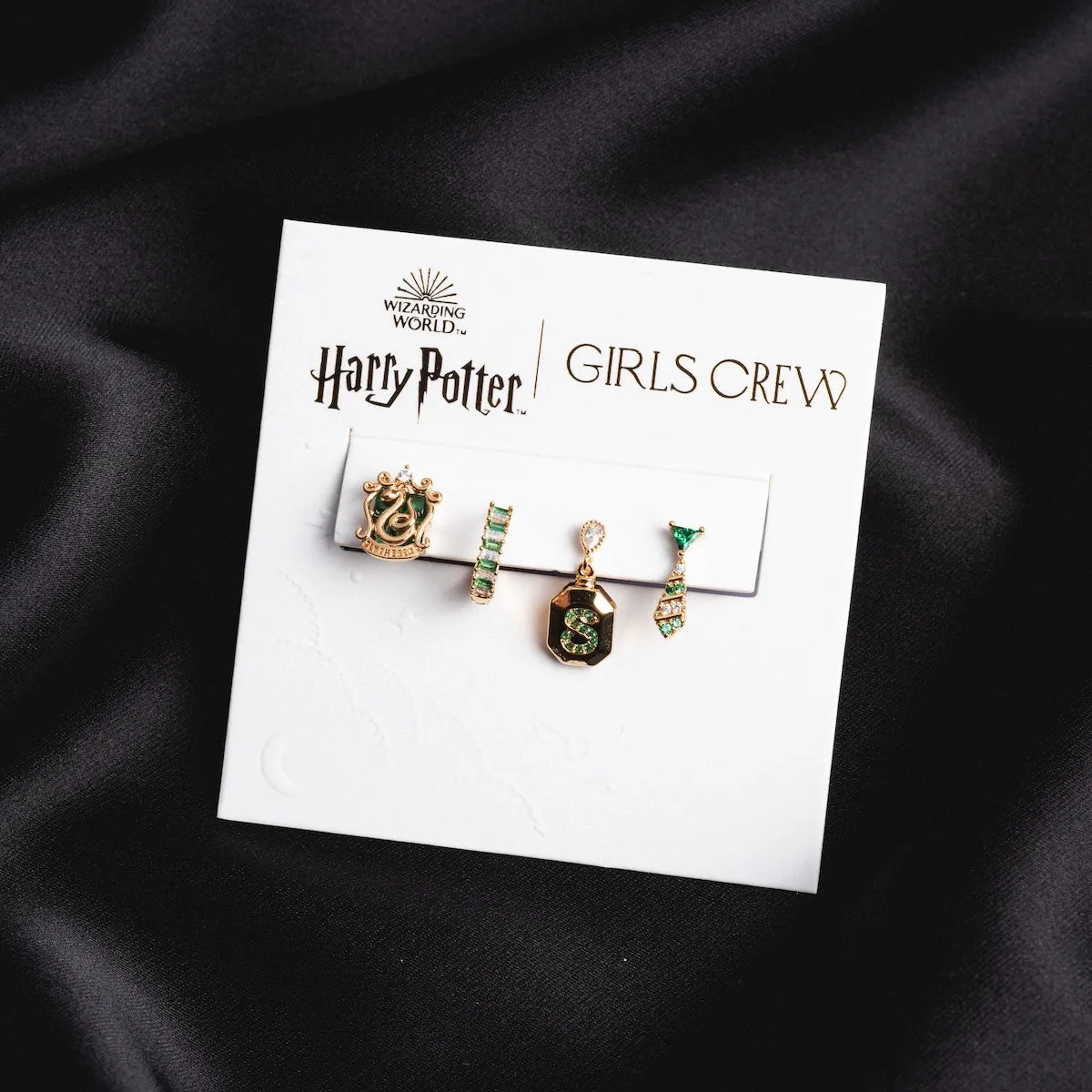 Harry Potter Slytherin House Earring Set