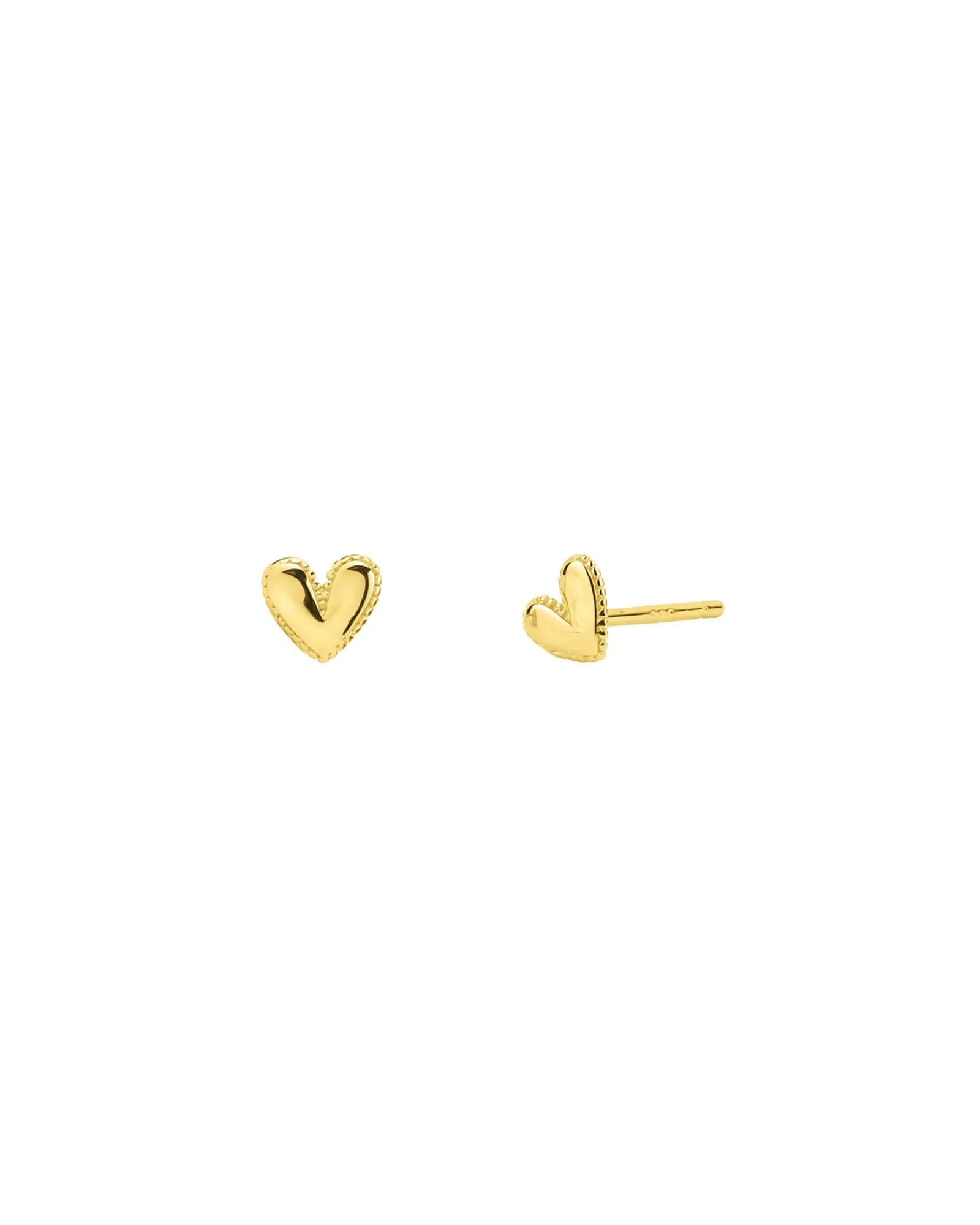 Heart Beaded Halo Studs