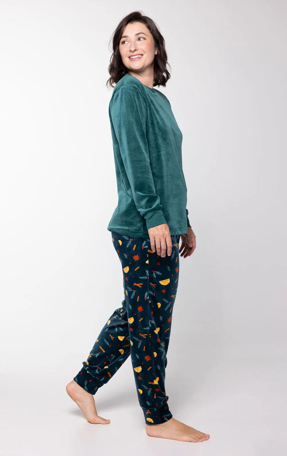 Holiday Garland Women's Velour Pajamas- Family Set